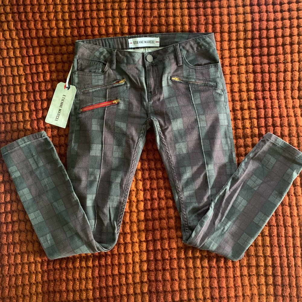 Etienne Marcel plaid skinny jeans